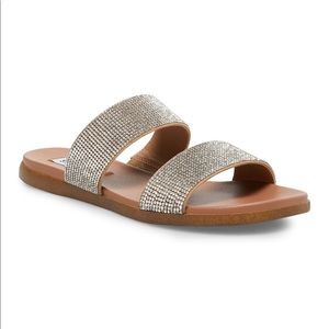 Steve Madden rhinestone slide sandals